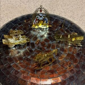 Set of four vintage Christmas ornaments